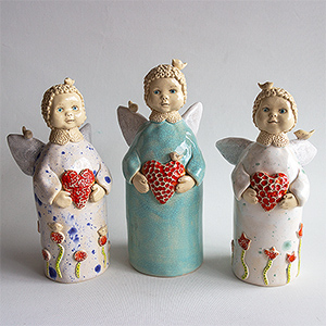 Skulptūrėlės Meilės angelai